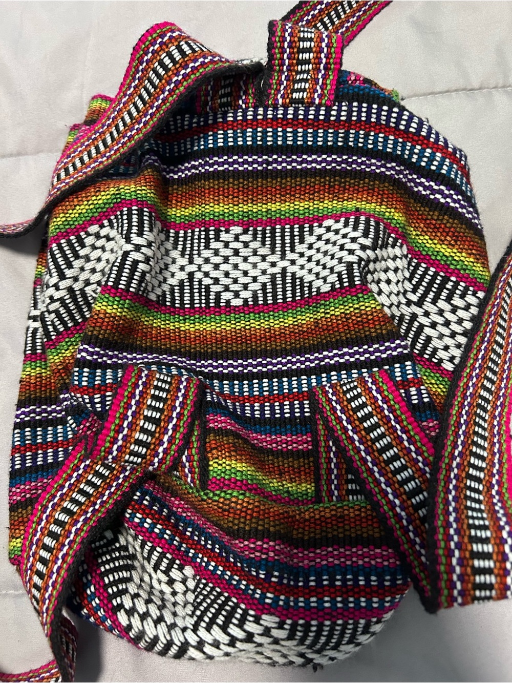 Pinzon Multicolor Festival Backpack Made in Mexico - Picture 7 of 14